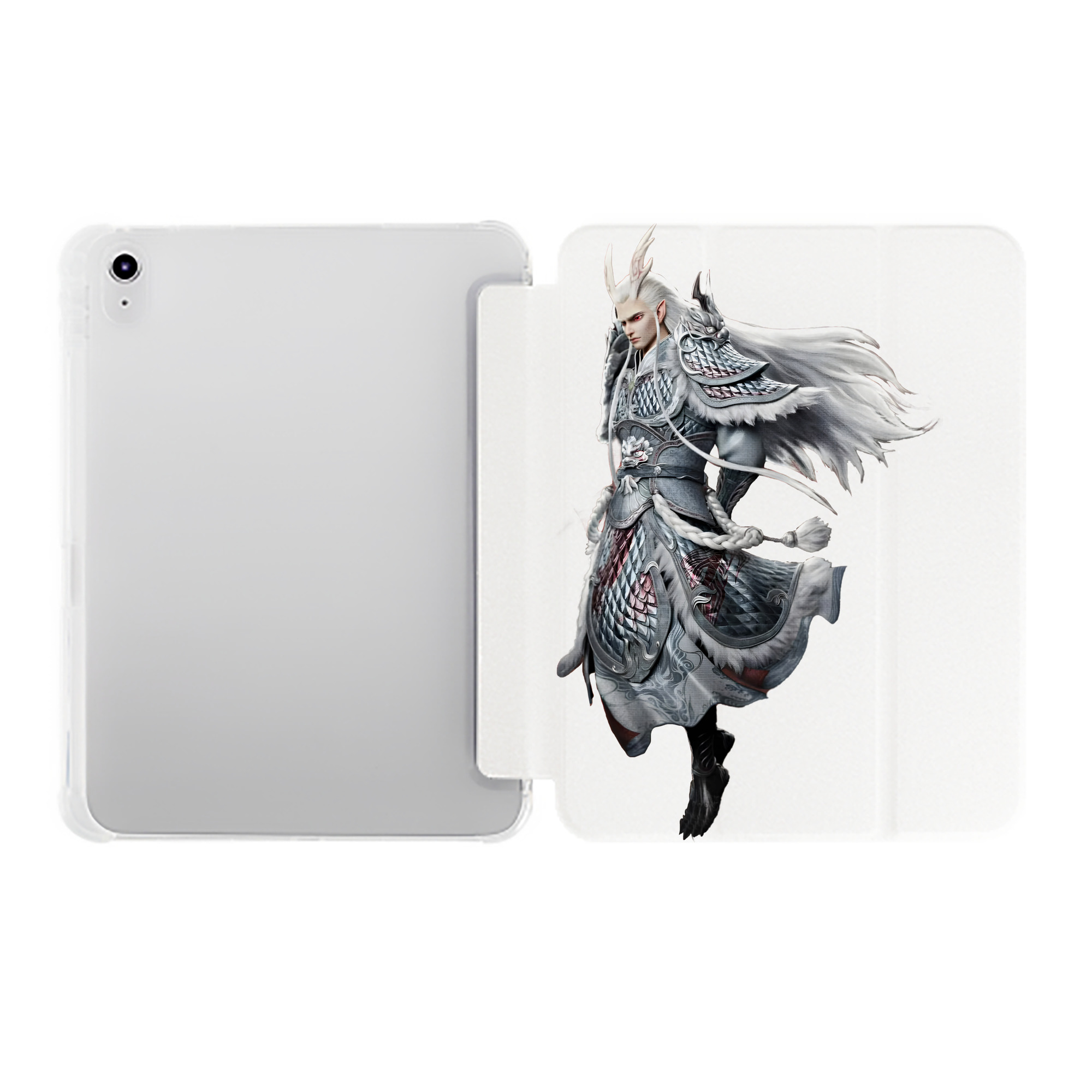 （画像用） Ne Zha 2 ナタ 魔童の大暴れ IPad ケース ペン収納付き 三つ折りスタンド PUレザー×シリコン 対応機種9.5/10.5/10.9インチ